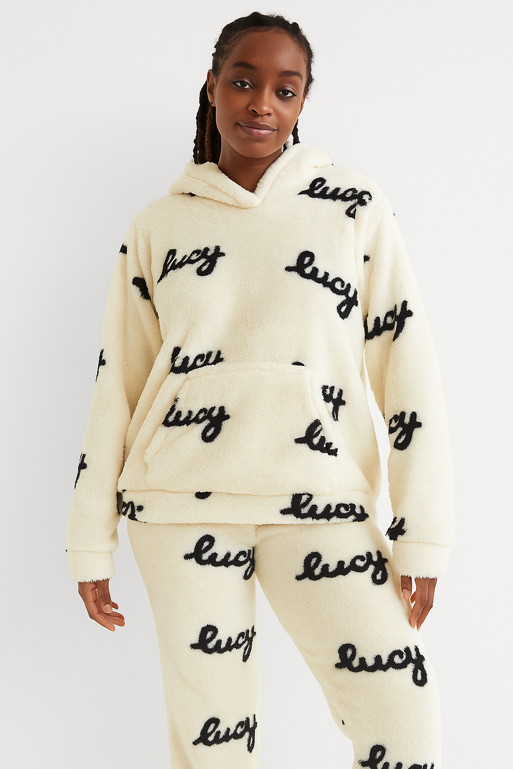 CozyScript Fleece Pajama Set